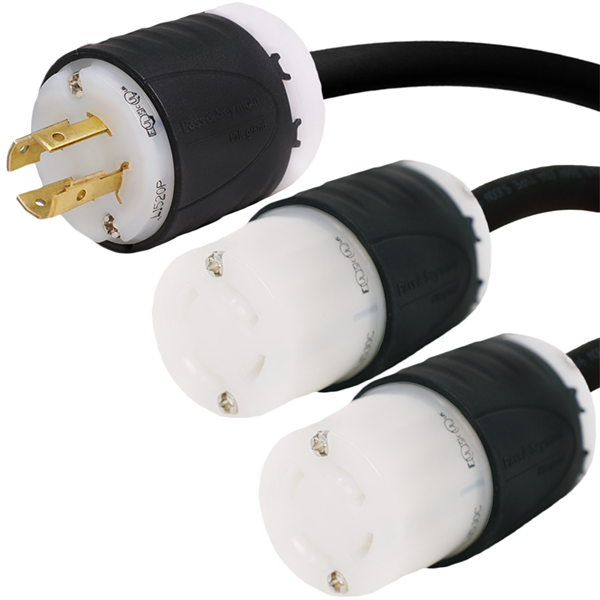 L15-20P to 2x L15-30R Splitter Power Cords
