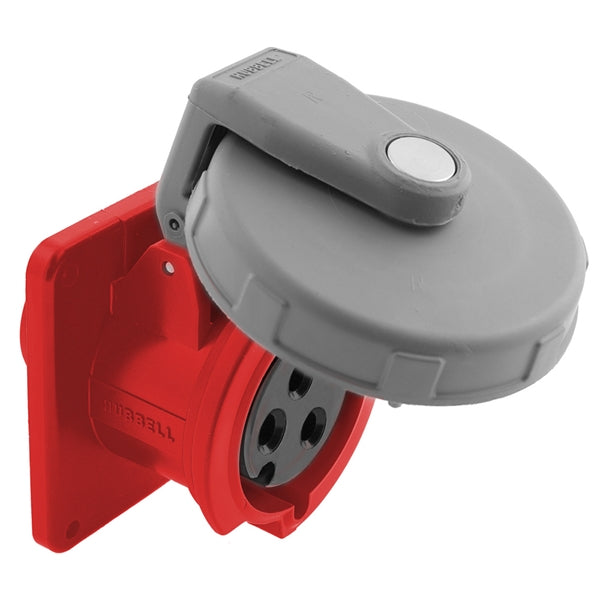 Hubbell HBL320R7W Pin and Sleeve Flanged Receptacle Rated for 20A/480V