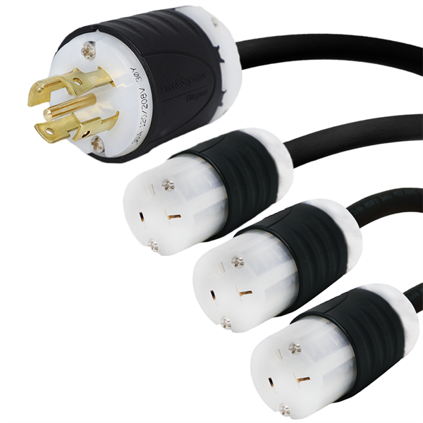 L21-30P to 3x 5-20R Splitter Power Cords