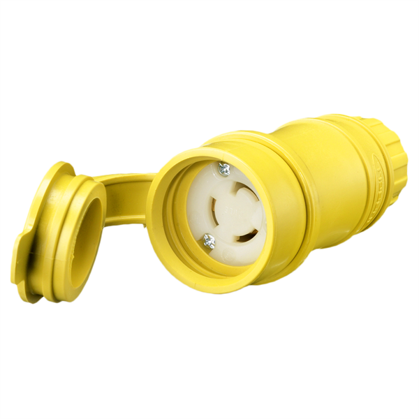 Hubbell HBL25W47 L5-15R Twist-Lock® Watertight Connector, 15A, 125V