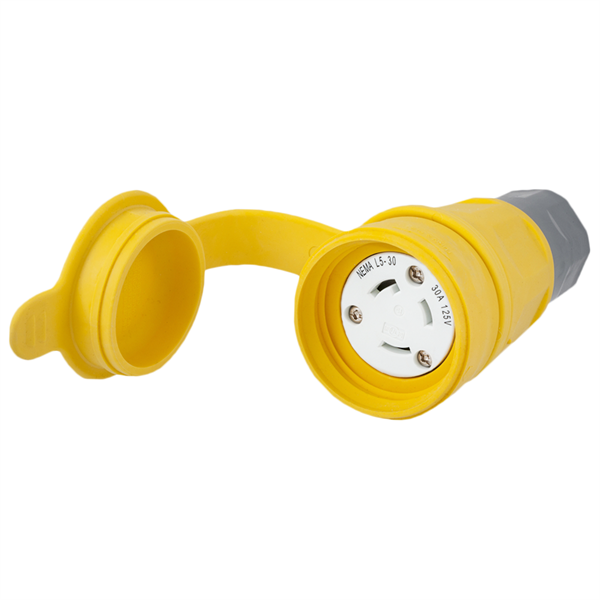 Hubbell HBL29W47 L5-30R Twist-Lock® Watertight Connector, 30A, 125V