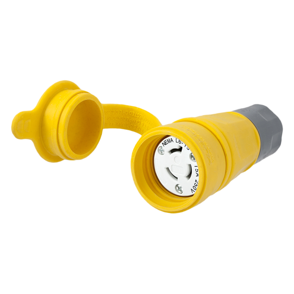 Hubbell HBL25W49 L6-15R Twist-Lock® Watertight Connector, 15A, 250V