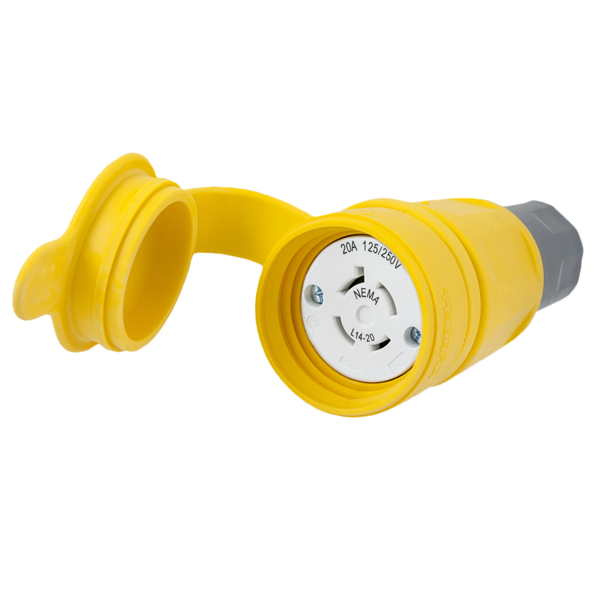 Hubbell HBL27W74 L14-20R Twist-Lock® Watertight Connector, 20A, 125/250V
