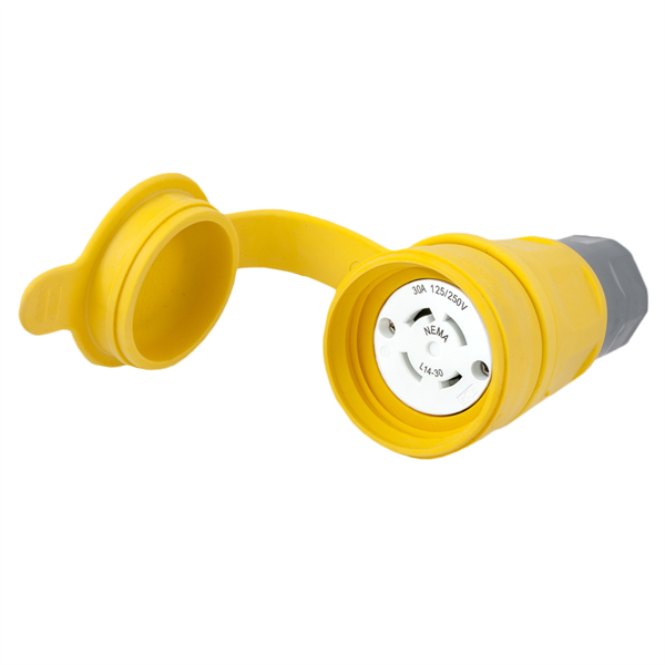 Hubbell HBL29W74 L14-30R Twist-Lock® Watertight Connector, 30A, 125/250V