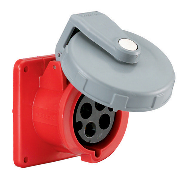 Hubbell HBL420R6W 20A, 380-415V, 3-Pole Pin and Sleeve Receptacle