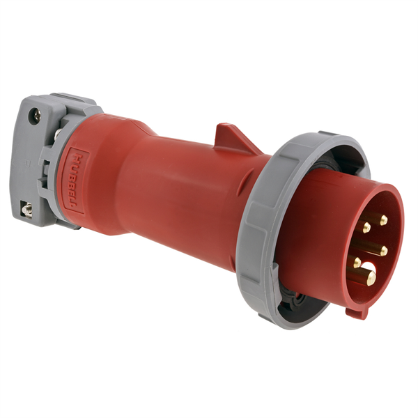 Hubbell HBL5100P7W 100A, 277-480V, 4-Pole Pin and Sleeve Plug