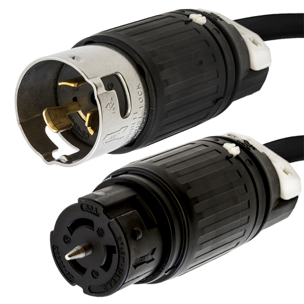 CS8265C to CS8264C Extension Cords, 50A, 250V, 6/3 SOOW