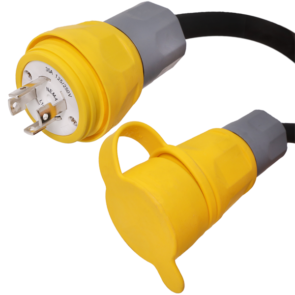 L14-30 Watertight Marine Extension Cords, 30A, 125/250V, 10/4 SJOOW