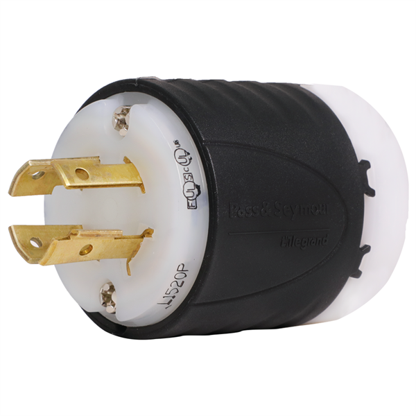 Pass and Seymour NEMA L15-20P L1520P 20A, 250V, Single Phase Plug