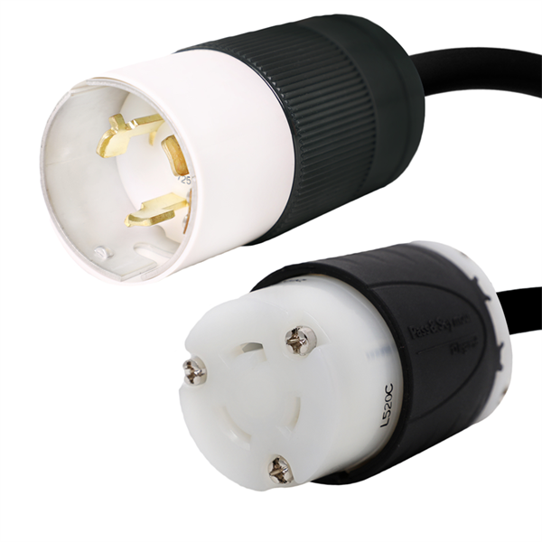 CS Style CS6361C to NEMA L5-20R Locking Plug Adapter [1 Foot]
