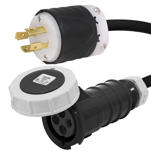 L17-30P to 430C5W Pin and Sleeve Connector [1 Foot]