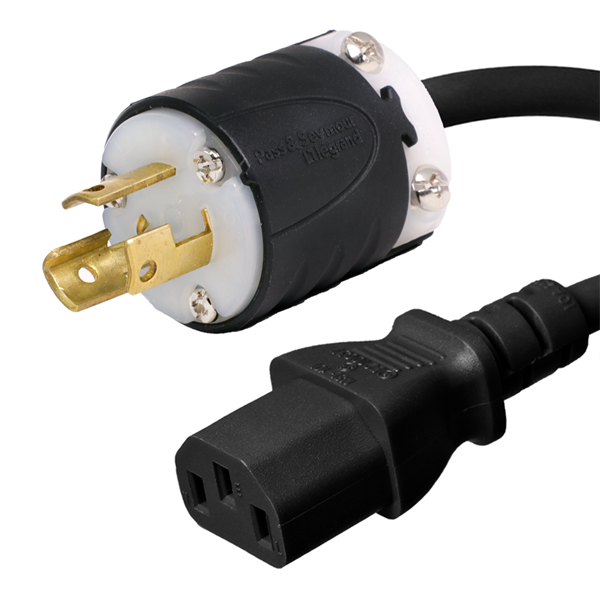 L5-15P to C13 Power Cords, 15A, 125V, 14/3 SJT