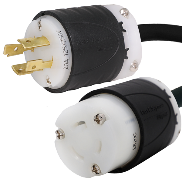 L14-20P to L5-20R Twist Lock Plug Adapter [1 Foot]