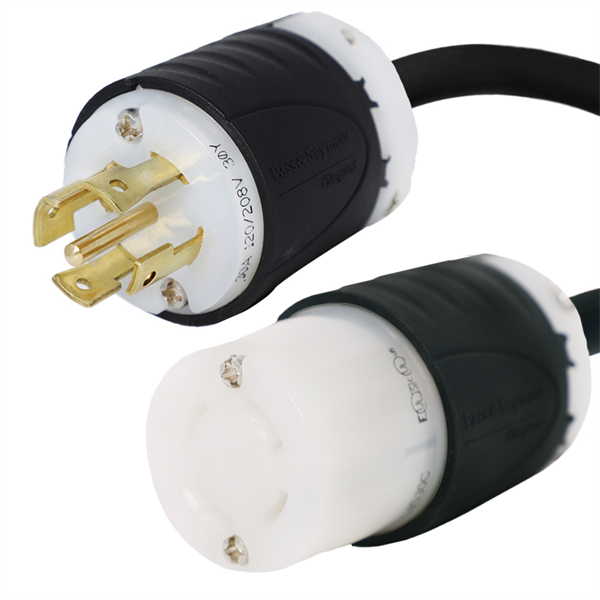 NEMA L21-30P to L15-30R Plug Adapter [1 Foot]