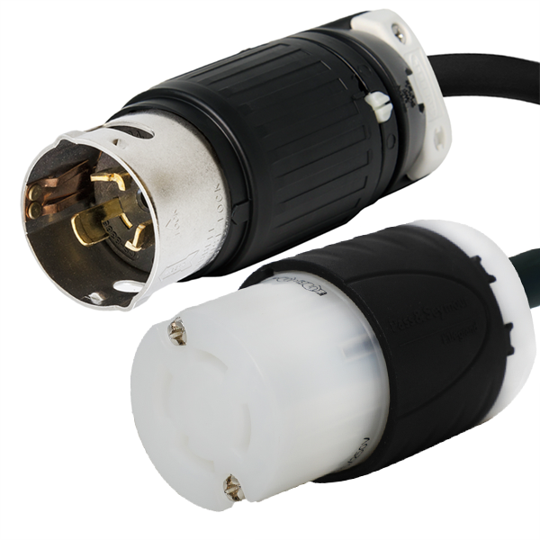 CA Style CS6365C to NEMA L14-30R Locking Plug Adapter [1 Foot]