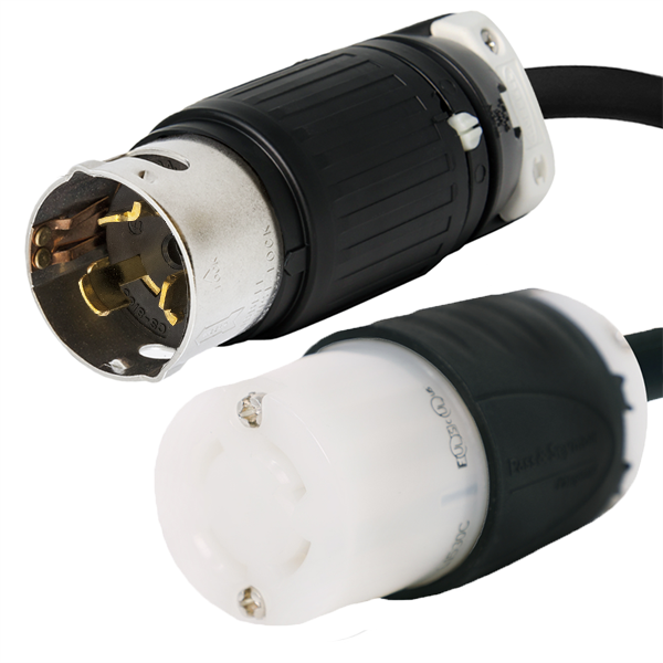 CA Style CS8165C to NEMA L15-30R Locking Plug Adapter [1 Foot]