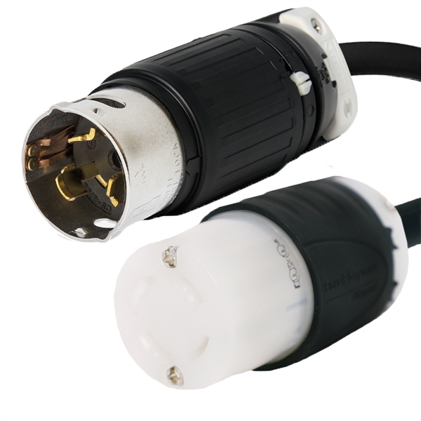 CA Style CS8165C to NEMA L16-30R Locking Plug Adapter [1 Foot]