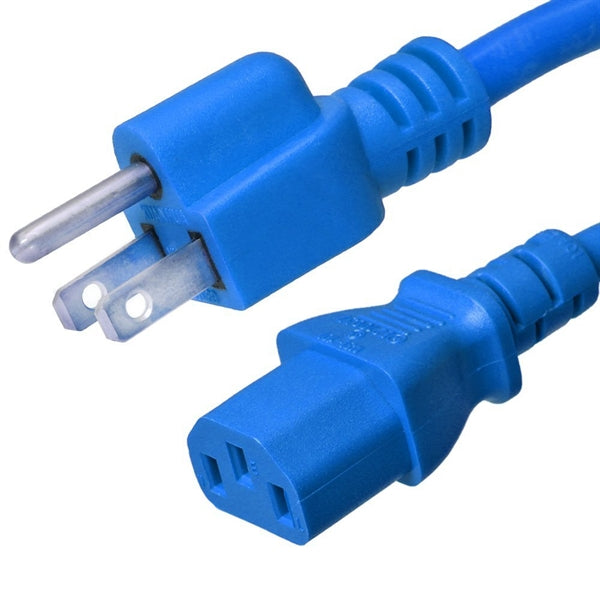5-15P to C13 Power Cords, 15A, 125V, 14/3 SJT+