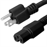 5-15P to C15 Power Cords, 15A, 125V, 14/3 SJT +