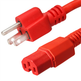 5-15P to C15 Power Cords, 15A, 125V, 14/3 SJT +