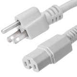5-15P to C15 Power Cords, 15A, 125V, 14/3 SJT +