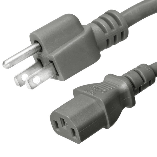 5-15P to C13 Power Cords, 15A, 125V, 14/3 SJT+