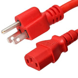 5-15P to C13 Power Cords, 10A, 125V, 18/3 SJT+