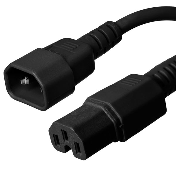 C14 to C15 Power Cords 15A, 250V, 14/3 SJT +