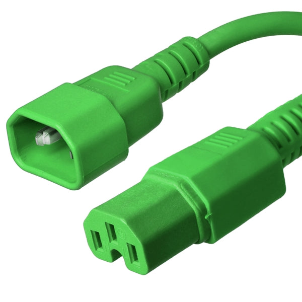 C14 to C15 Power Cords 15A, 250V, 14/3 SJT +