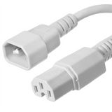 C14 to C15 Power Cords 15A, 250V, 14/3 SJT +