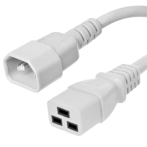 C14 to C19 Power Cords 15A, 250V, 14/3 SJT+
