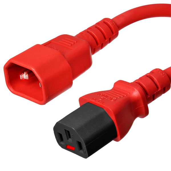 C14 to Locking C13 Power Cords, 10A, 250V, 18/3 SJT+