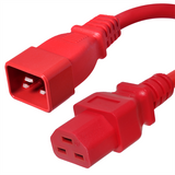 C20 to C21 Power Cords, 20A, 250V, 12/3 SJT +