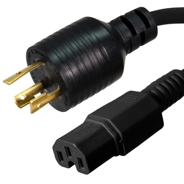 L6-20P to C15 Power Cords Rated 15A, 250V, 14/3 AWG