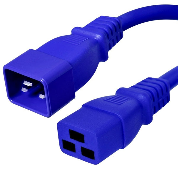 C20 to C19 Power Cords, 20A, 250V, 12/3 SJT+