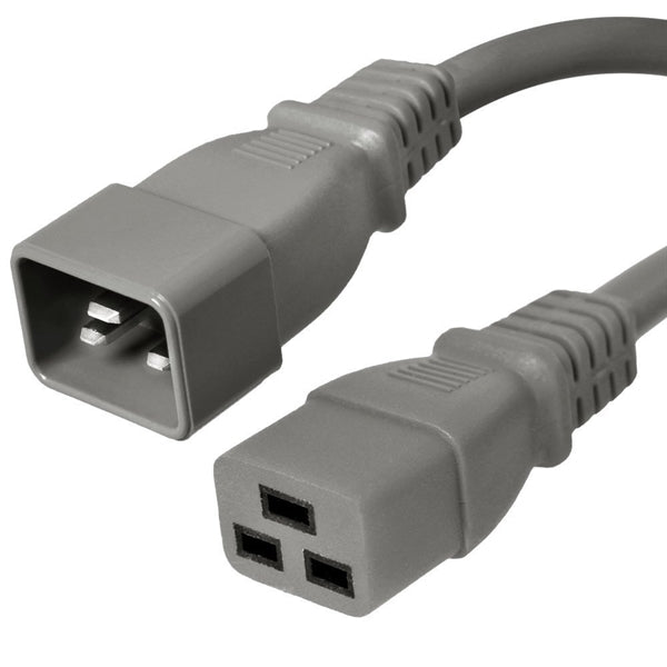 C20 to C19 Power Cords, 20A, 250V, 12/3 SJT+