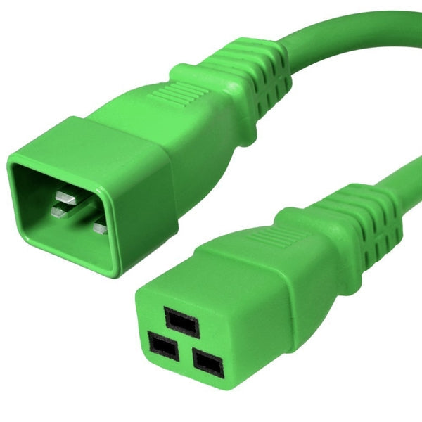 C20 to C19 Power Cords, 20A, 250V, 12/3 SJT+