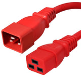 C20 to C19 Power Cords, 20A, 250V, 12/3 SJT+